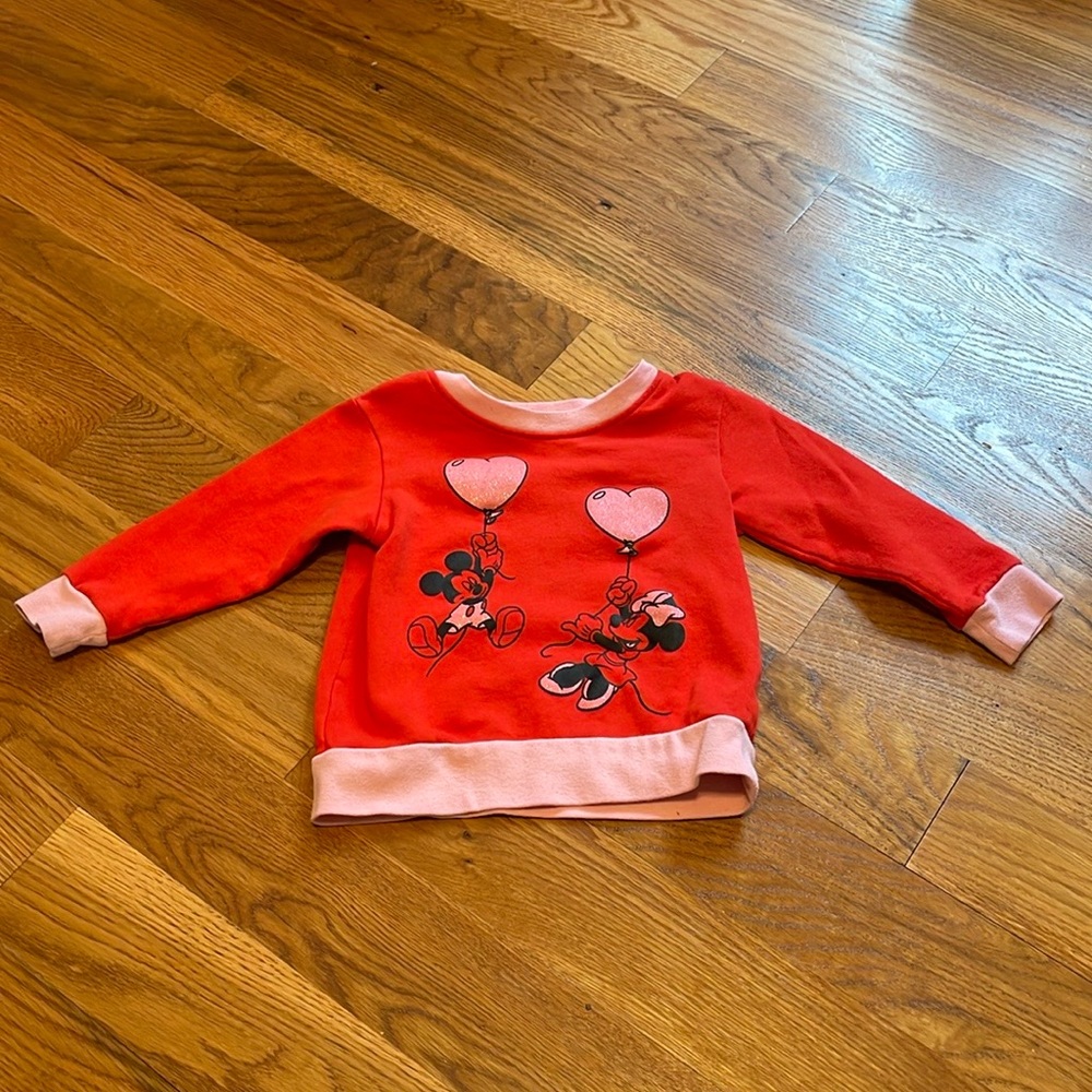 Disney Toddler Girl Valentines Sweatshirt ❤️